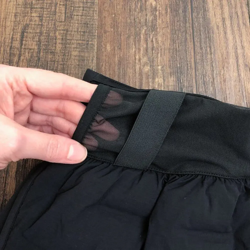 Adidas High Waisted Running Short X-City Padded Drawstring Pockets Size XS Black
